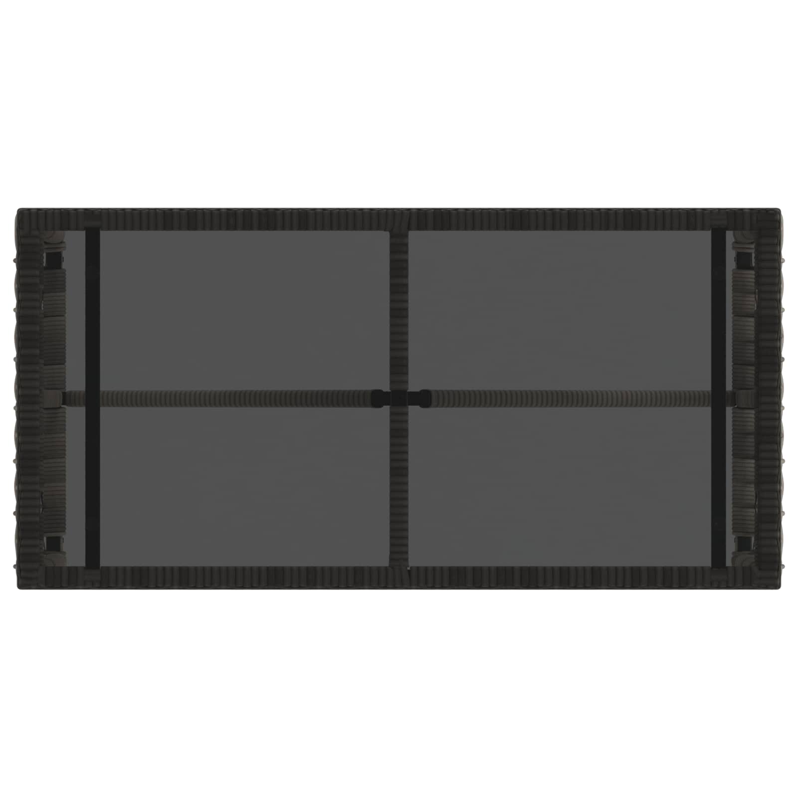 vidaXL Tisch für Outdoor Grau und Schwarz 80 x 40 x 40 cm