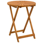 vidaXL Klappbarer Gartentisch Natur Ø60 x 75 cm Massivholz Akazie