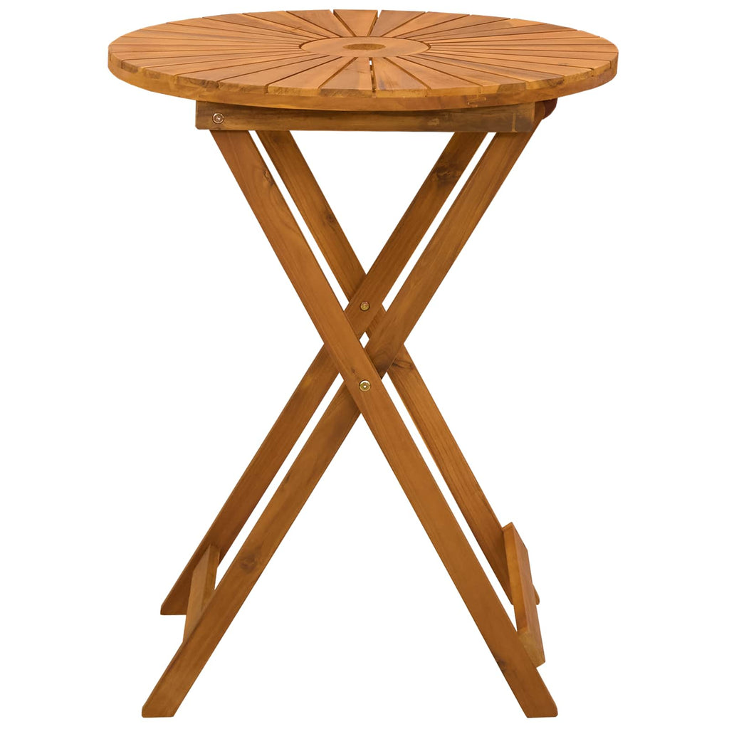 vidaXL Klappbarer Gartentisch Natur Ø60 x 75 cm Massivholz Akazie