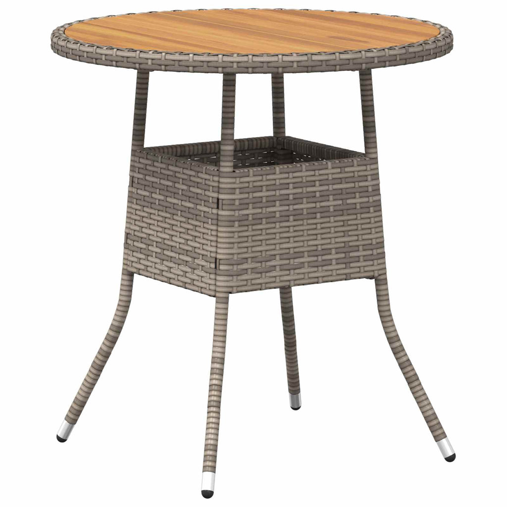 vidaXL Esstisch für das Dinner Grau und Akazie 70 x 70 x 73 cm