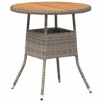 vidaXL Esstisch für das Dinner Grau und Akazie 70 x 70 x 73 cm