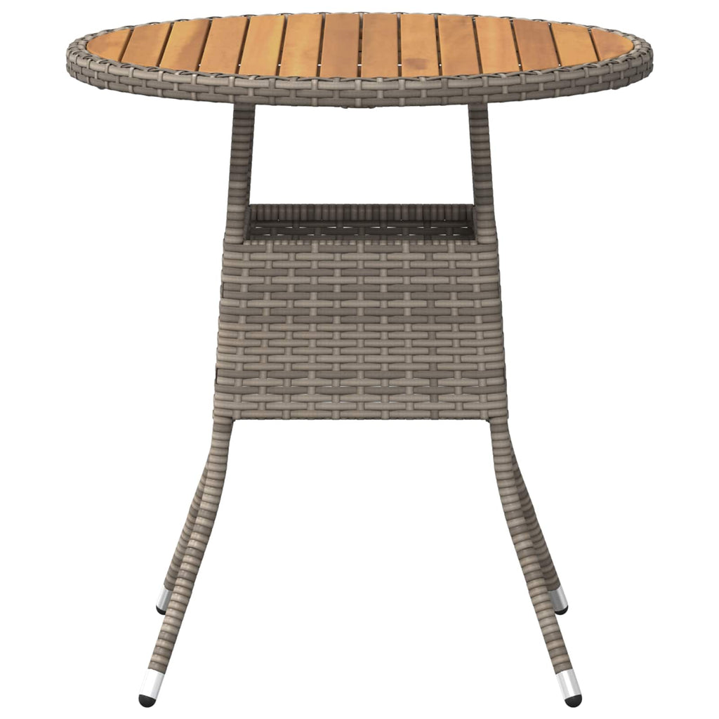 vidaXL Esstisch für das Dinner Grau und Akazie 70 x 70 x 73 cm