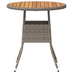 vidaXL Esstisch für das Dinner Grau und Akazie 70 x 70 x 73 cm