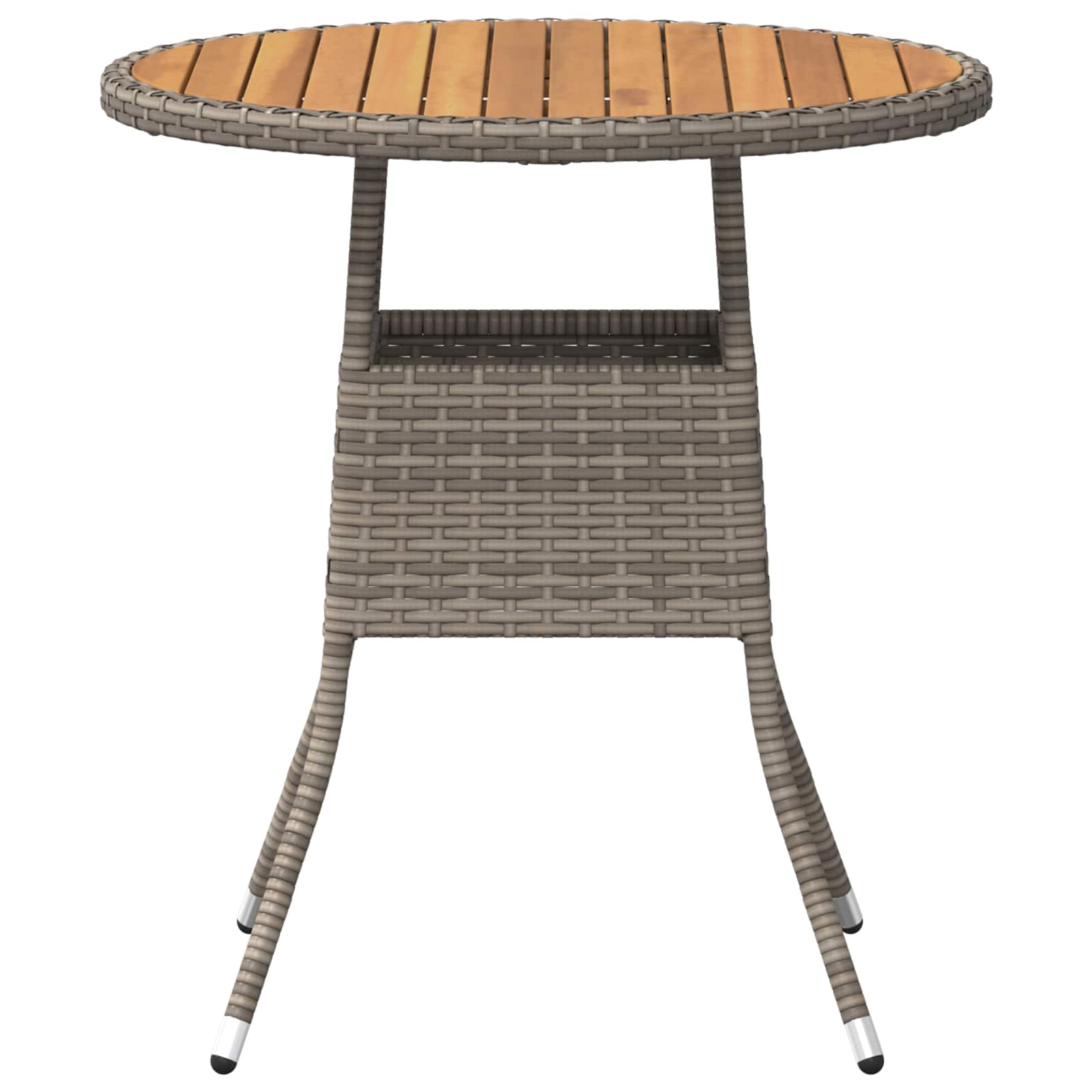 vidaXL Esstisch für das Dinner Grau und Akazie 70 x 70 x 73 cm