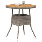 vidaXL Esstisch für das Dinner Grau und Akazie 70 x 70 x 73 cm