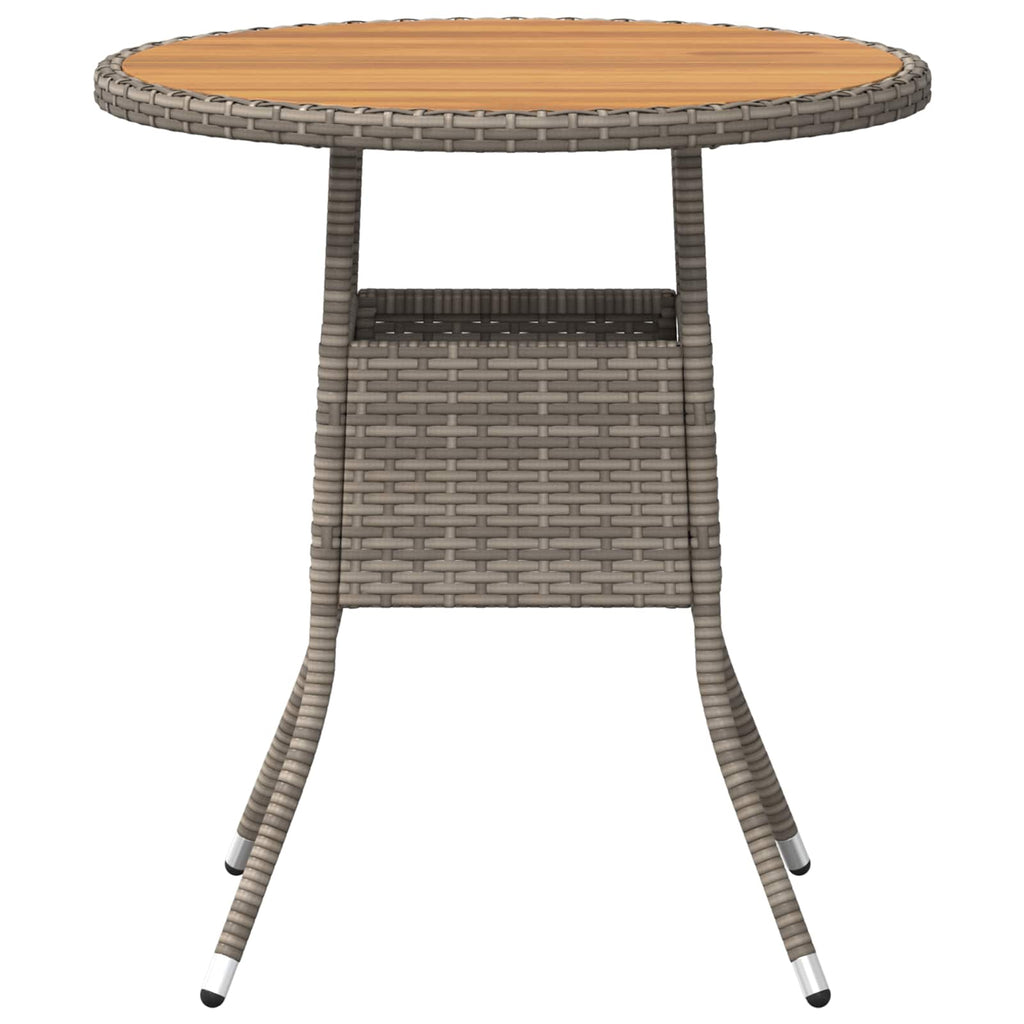 vidaXL Esstisch für das Dinner Grau und Akazie 70 x 70 x 73 cm