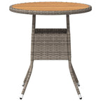 vidaXL Esstisch für das Dinner Grau und Akazie 70 x 70 x 73 cm