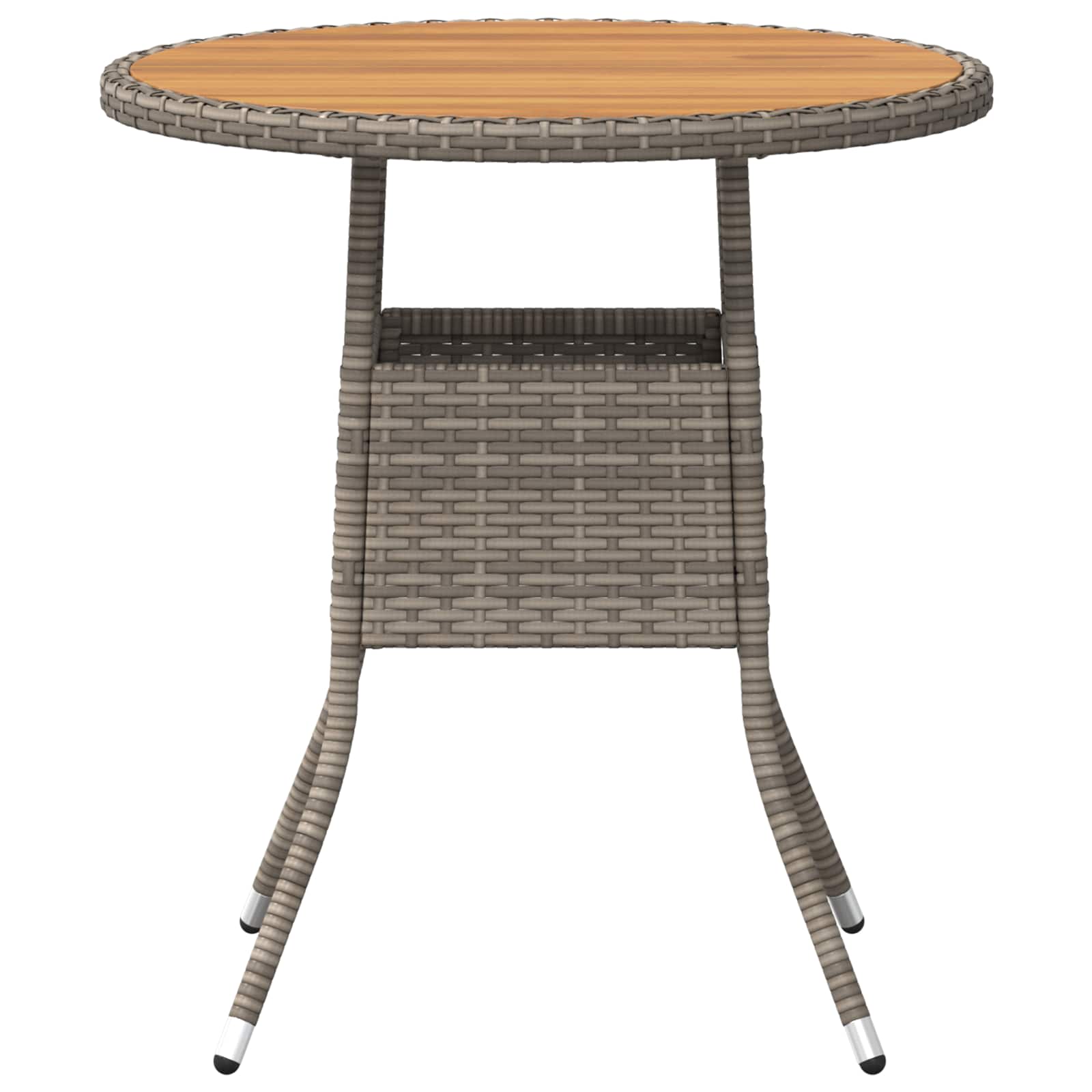 vidaXL Esstisch für das Dinner Grau und Akazie 70 x 70 x 73 cm