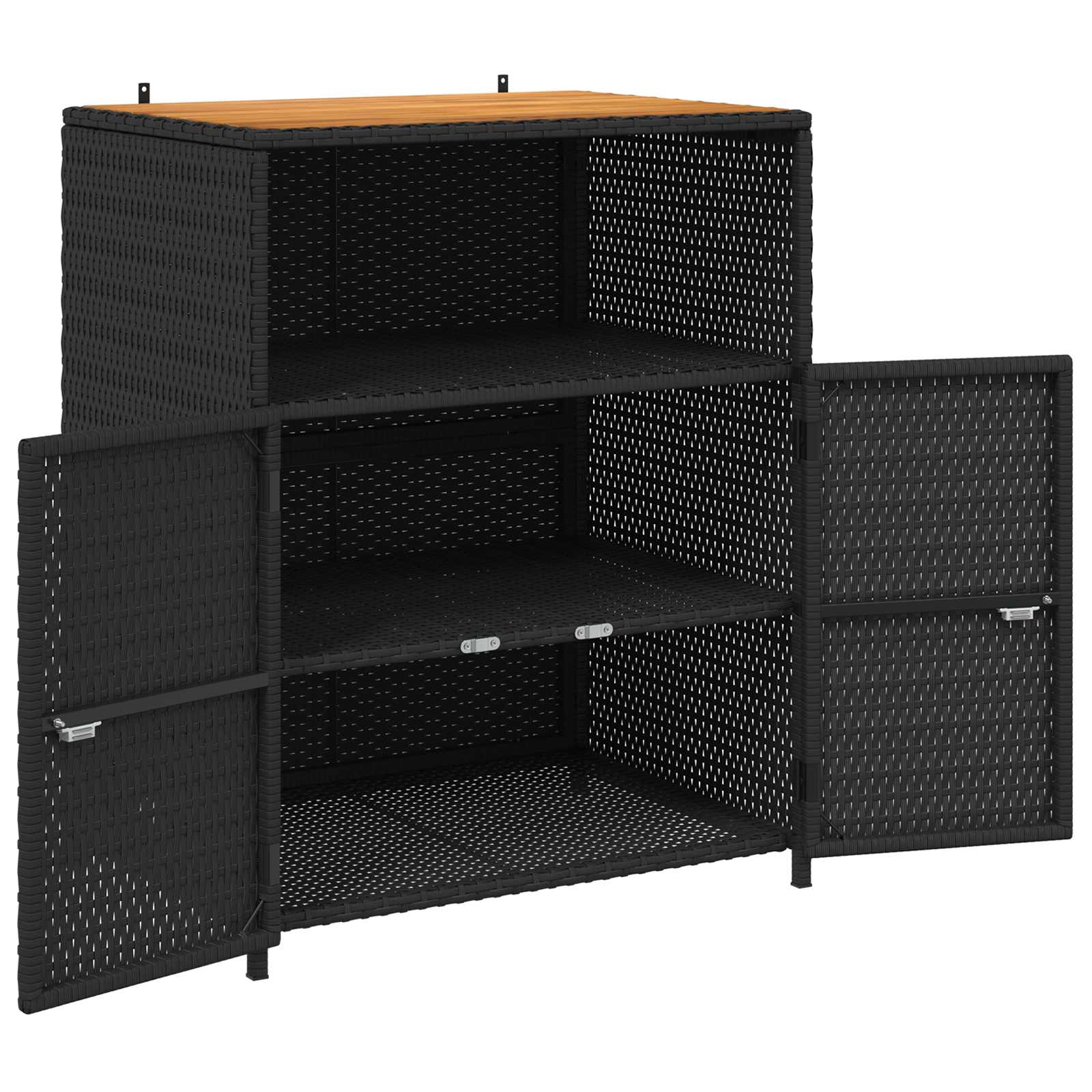 vidaXL Schrank Schwarz 70 x 50 x 87 cm Polyester und Roly Ratten