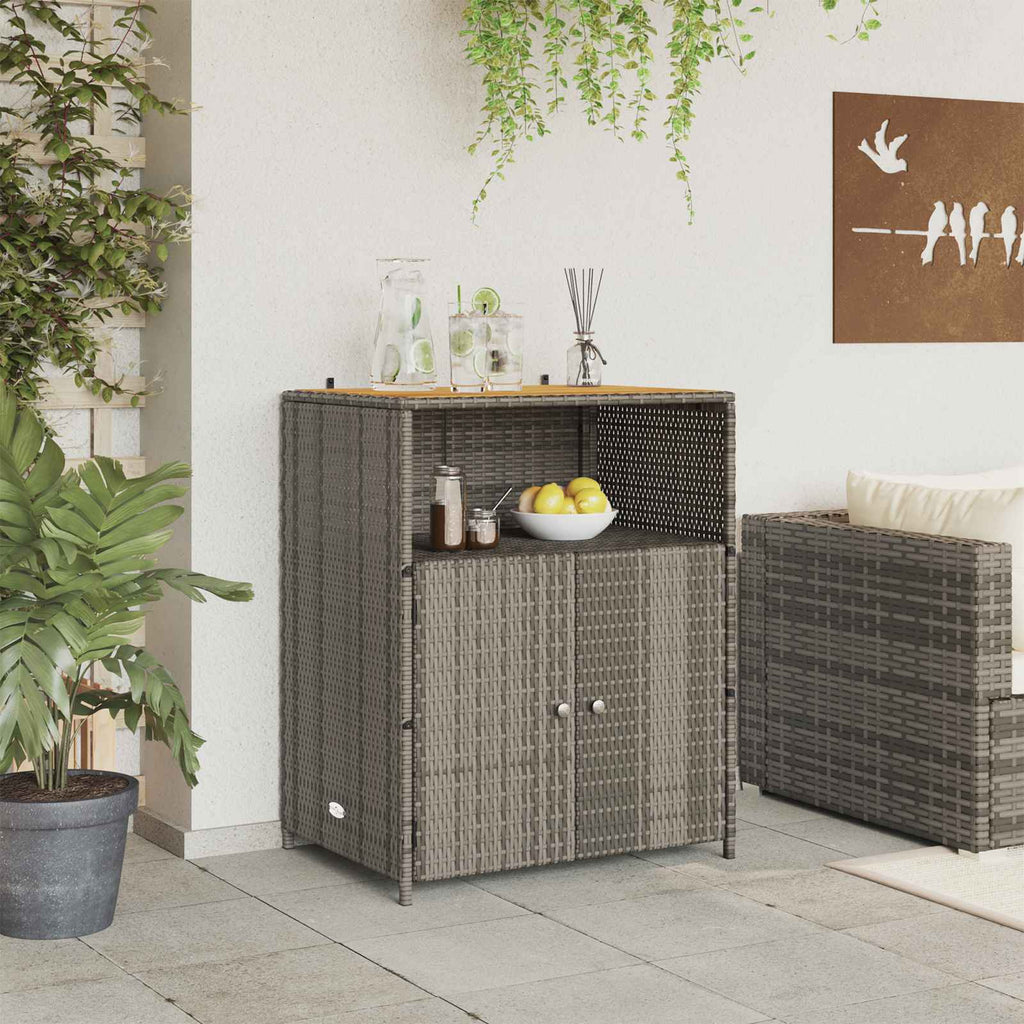 vidaXL Schrank mit Tür Grau 70 x 50 x 87 cm Polyester und Roly Ratten