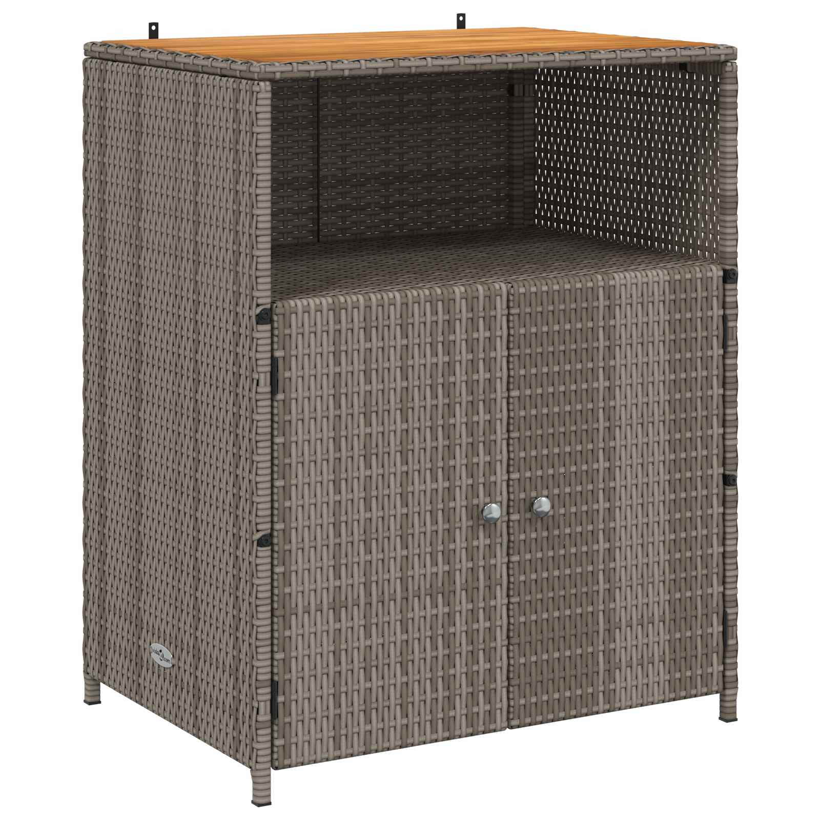 vidaXL Schrank mit Tür Grau 70 x 50 x 87 cm Polyester und Roly Ratten