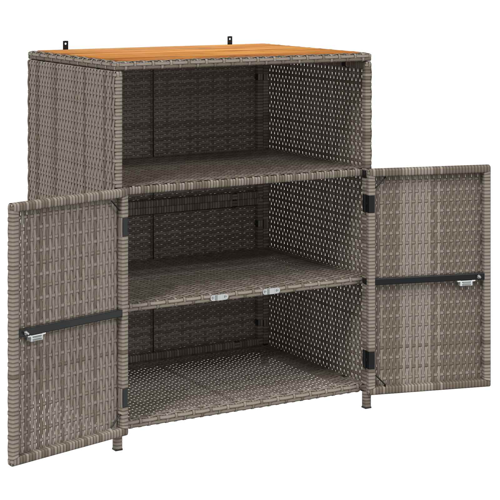 vidaXL Schrank mit Tür Grau 70 x 50 x 87 cm Polyester und Roly Ratten