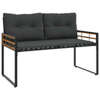 vidaXL Holz-Lagenbank mit Kissen Uni Blassgrau 114 x 55 x 77 cm
