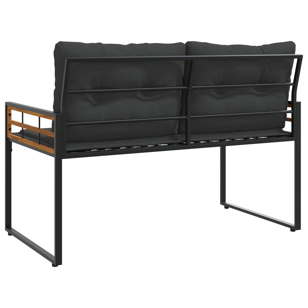 vidaXL Holz-Lagenbank mit Kissen Uni Blassgrau 114 x 55 x 77 cm