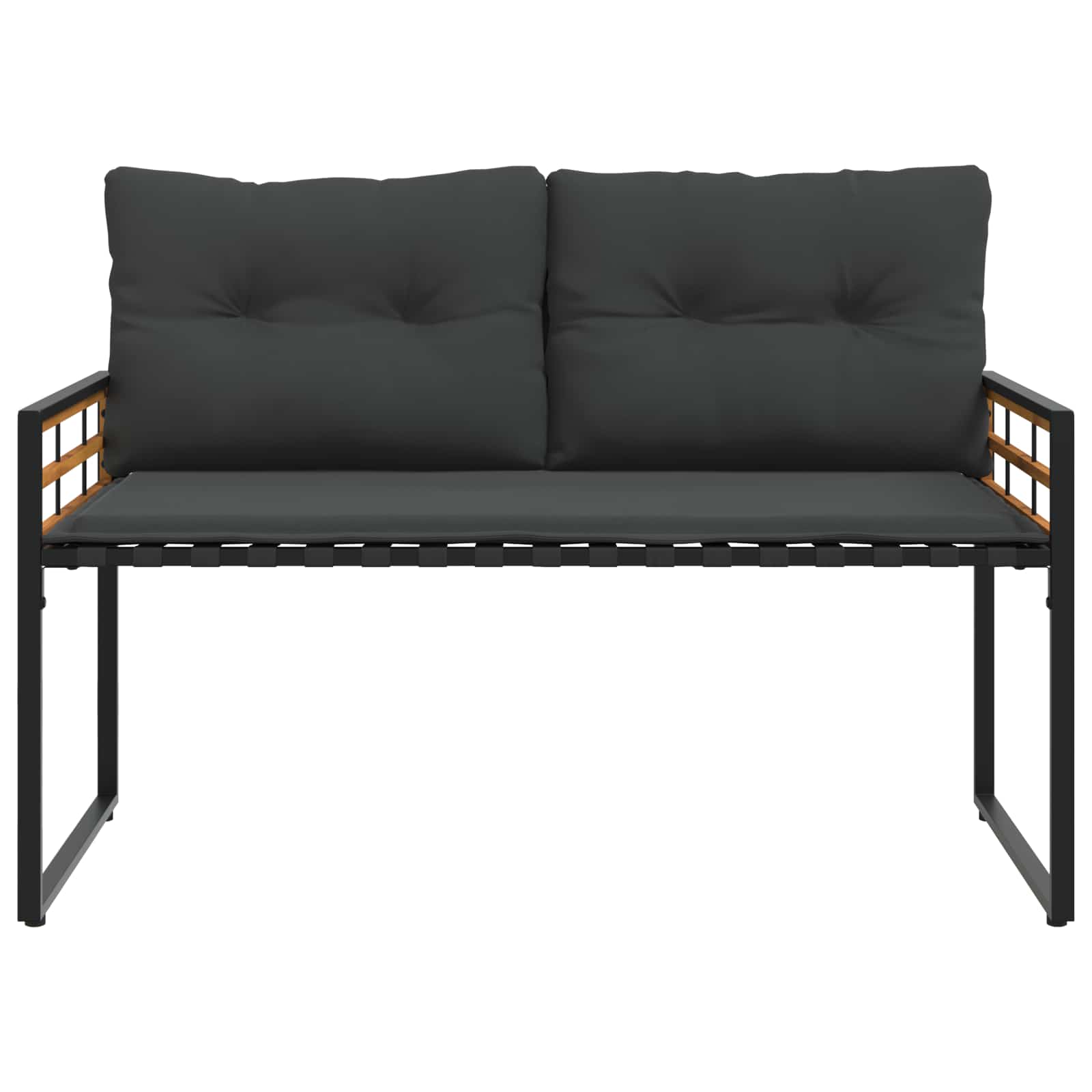 vidaXL Holz-Lagenbank mit Kissen Uni Blassgrau 114 x 55 x 77 cm