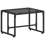 vidaXL Möbelsets mit Kissen 3 pcs Schwarz und Cremeweiß Rattan