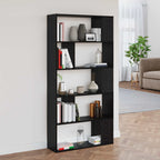 vidaXL Bücherregal Schwarz Eichen-Optik 80 x 24 x 159 cm Holzwerkstoff