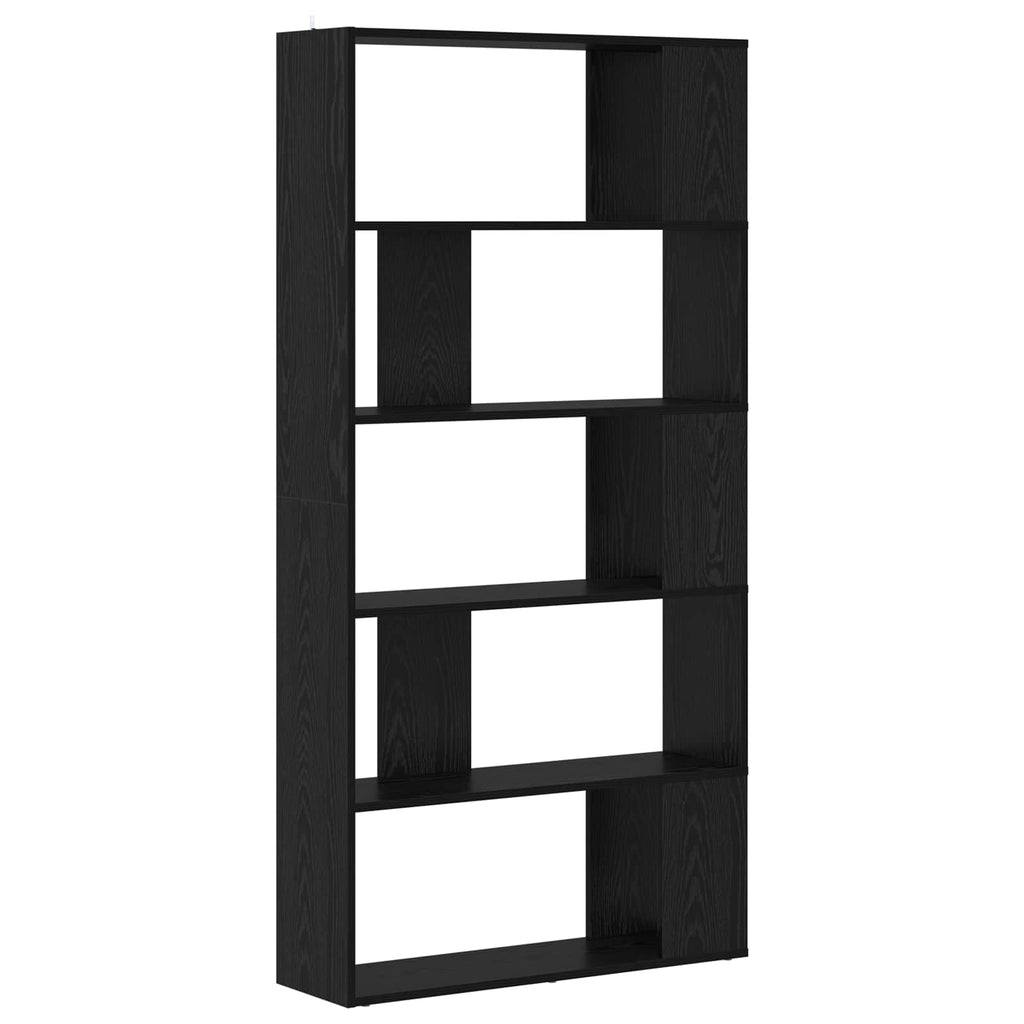 vidaXL Bücherregal Schwarz Eichen-Optik 80 x 24 x 159 cm Holzwerkstoff