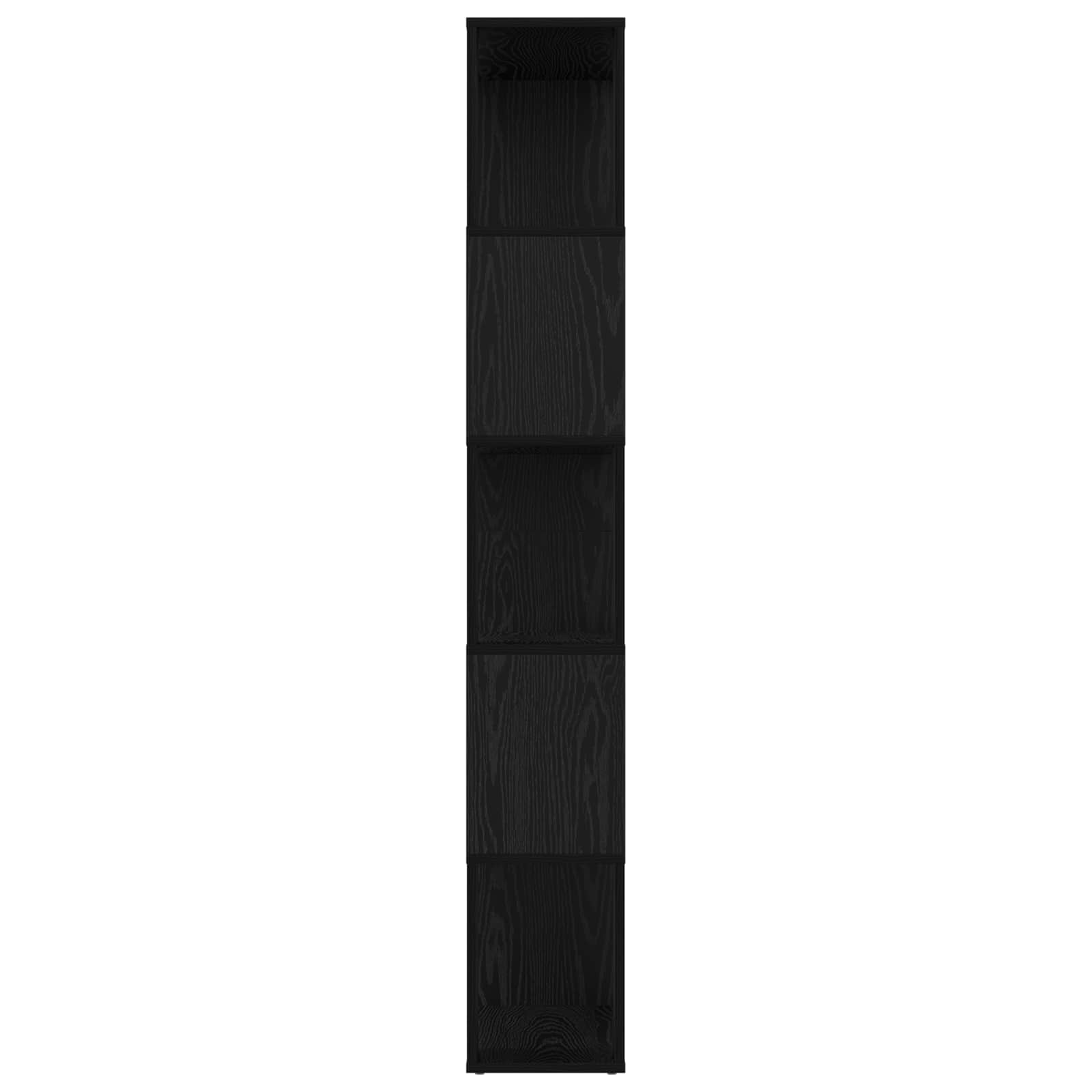 vidaXL Bücherregal Schwarz Eichen-Optik 80 x 24 x 159 cm Holzwerkstoff