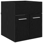 vidaXL Waschbeckenunterschrank Schwarz Eichen-Optik 41 x 38,5 x 46 cm