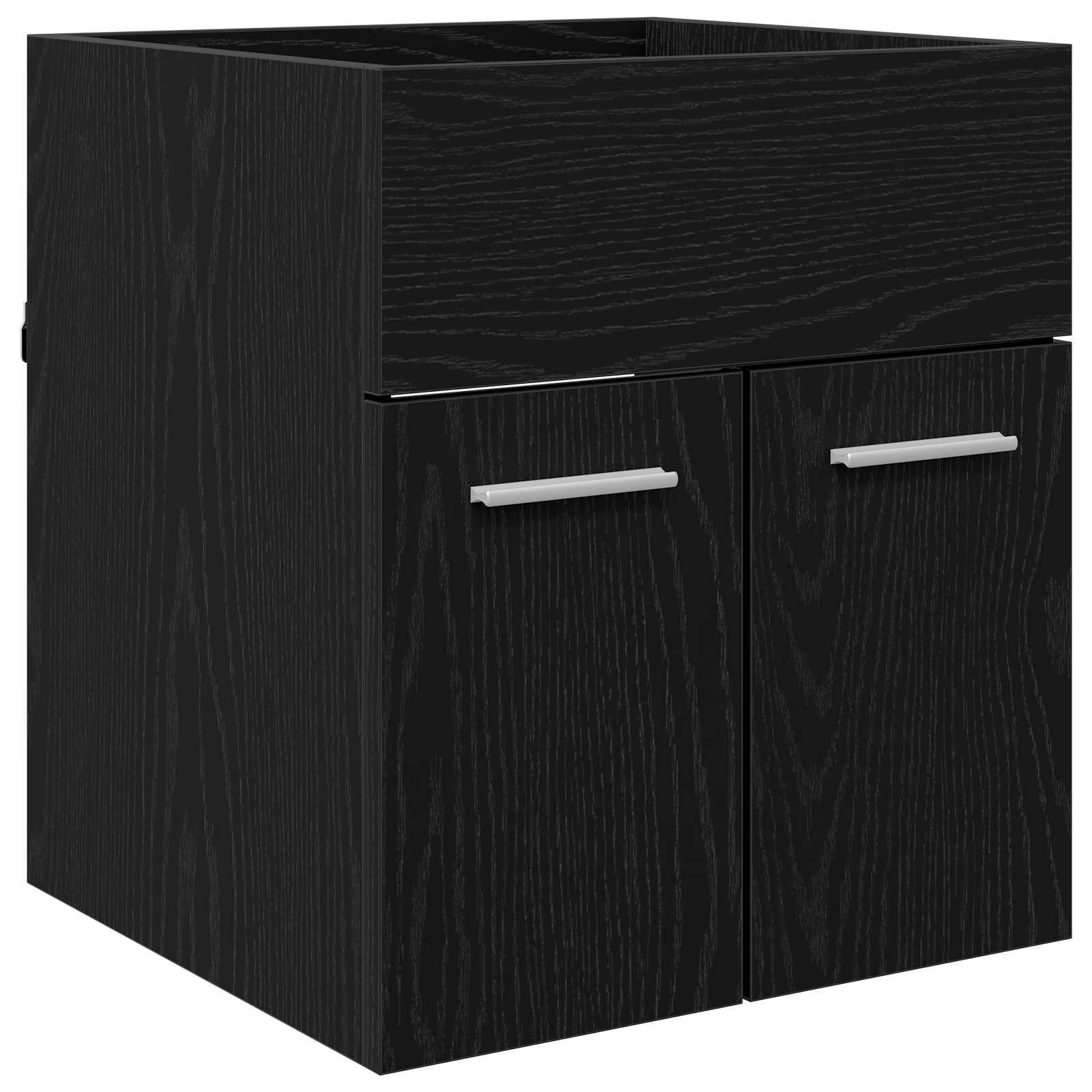 vidaXL Waschbeckenunterschrank Schwarz Eichen-Optik 41 x 38,5 x 46 cm