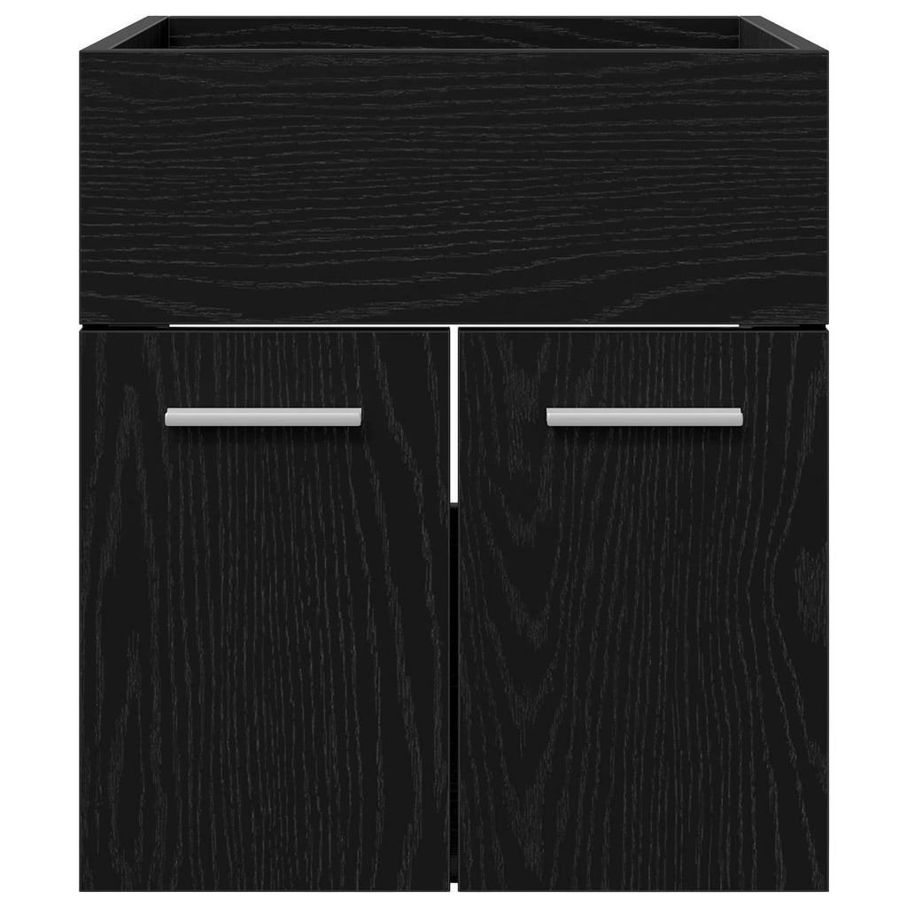 vidaXL Waschbeckenunterschrank Schwarz Eichen-Optik 41 x 38,5 x 46 cm