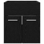 vidaXL Waschbeckenunterschrank Schwarz Eichen-Optik 41 x 38,5 x 46 cm