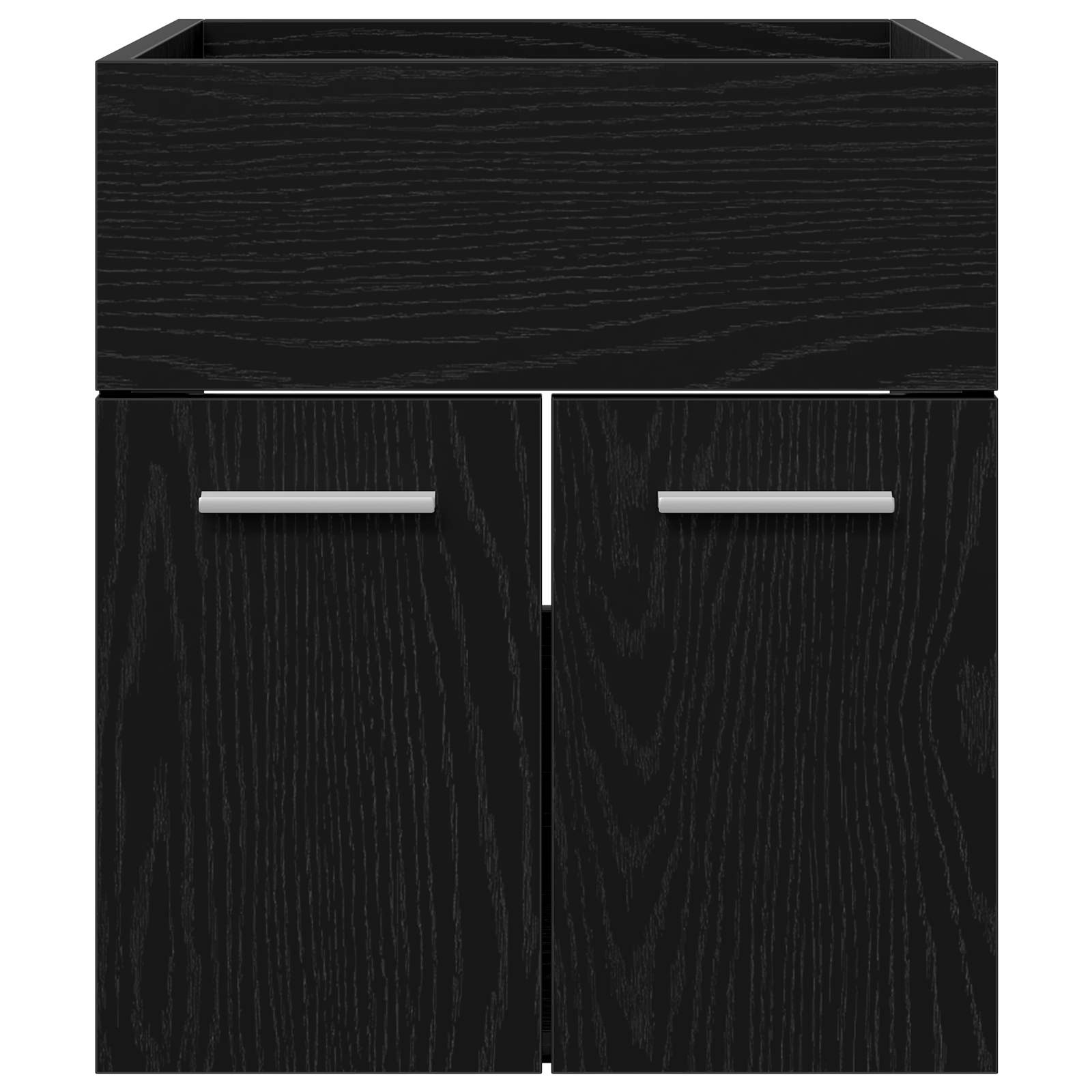 vidaXL Waschbeckenunterschrank Schwarz Eichen-Optik 41 x 38,5 x 46 cm