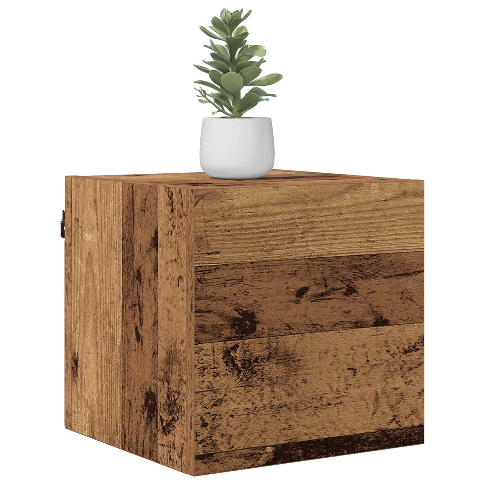vidaXL Wandmontiertes TV-Regal Altholz 30,5 x 30 x 30 cm Holzwerkstoff