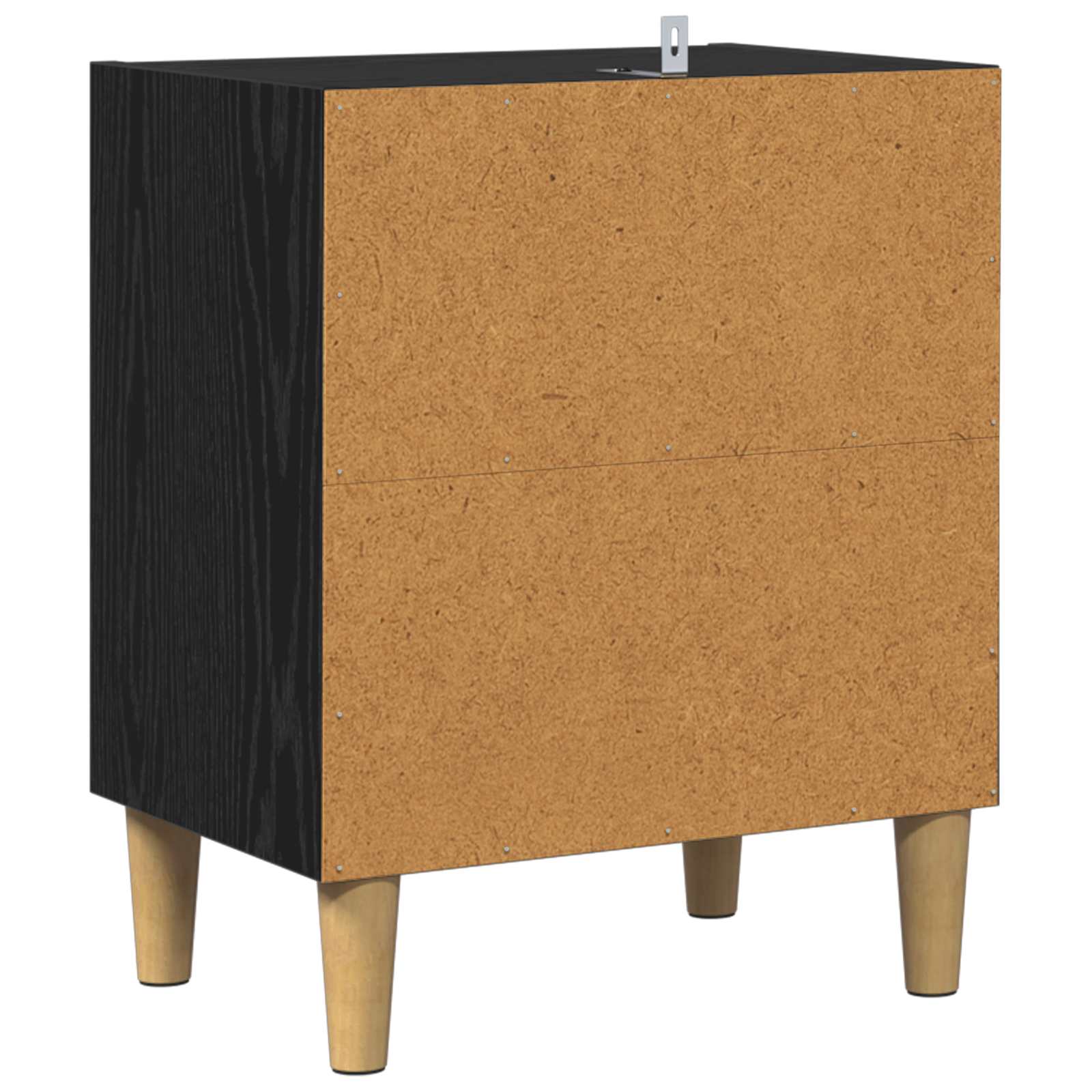 vidaXL Bettschrank Schwarz Eichen-Optik 40 x 30 x 50 cm Holzwerkstoff