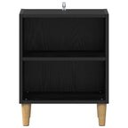 vidaXL Bettschrank Schwarz Eichen-Optik 40 x 30 x 50 cm Holzwerkstoff