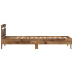 vidaXL Bettrahmen mit Kopfteil Altholz 98,5 x 200 cm Holzwerkstoff