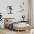 vidaXL Bettrahmen Artisan-Eiche 98,5 x 200 cm Holzwerkstoff