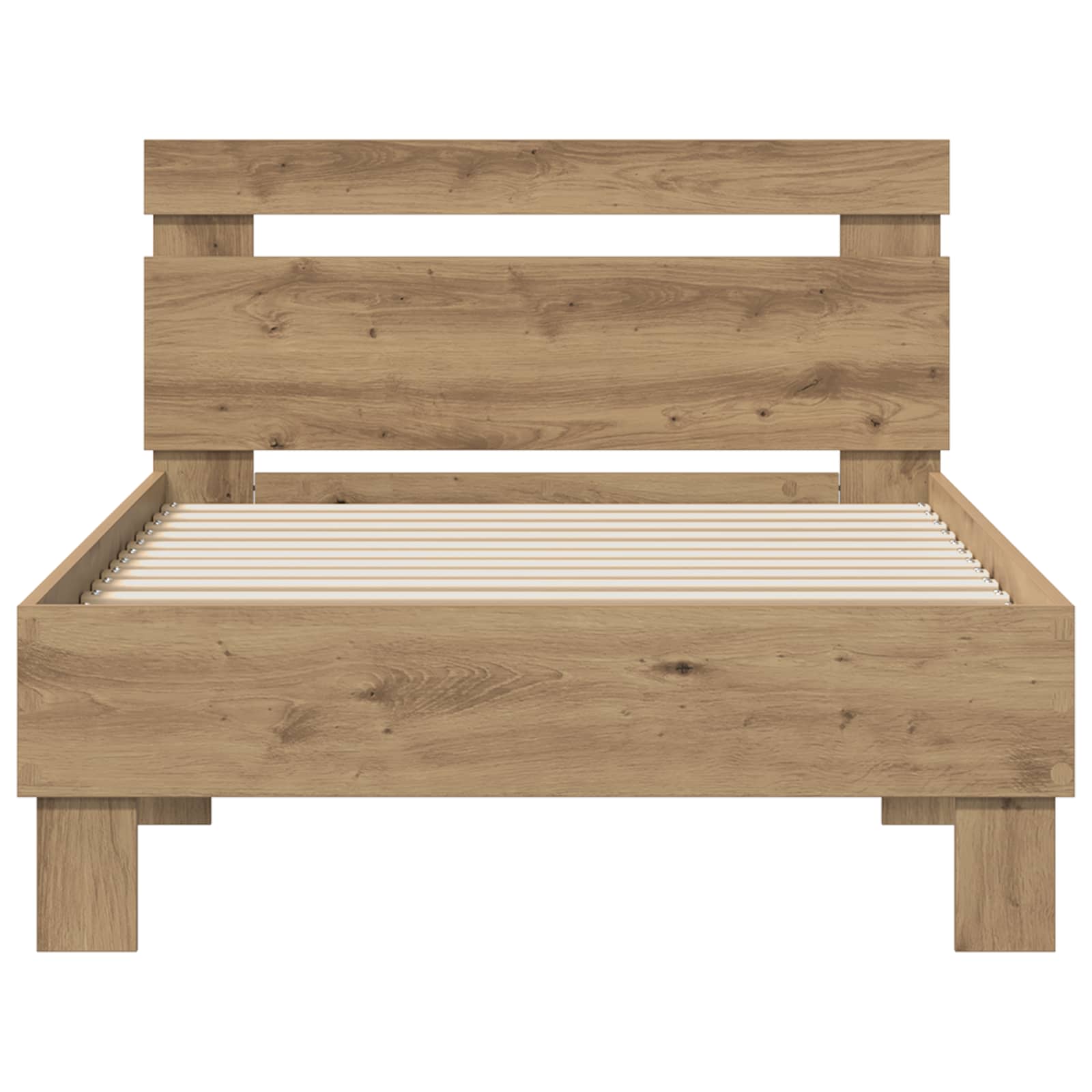 vidaXL Bettrahmen Artisan-Eiche 98,5 x 200 cm Holzwerkstoff