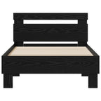 vidaXL Bettrahmen Schwarz Eichen-Optik 98,5 x 200 cm Holzwerkstoff