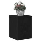 vidaXL Pflanzenständer 2 pcs Schwarz Eichen-Optik 15 x 15 x 20 cm