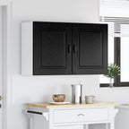 vidaXL Geschirrspülerfront Kalmar 2 pcs Schwarz Eichen-Optik