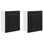 vidaXL Geschirrspülerfront Kalmar 2 pcs Schwarz Eichen-Optik