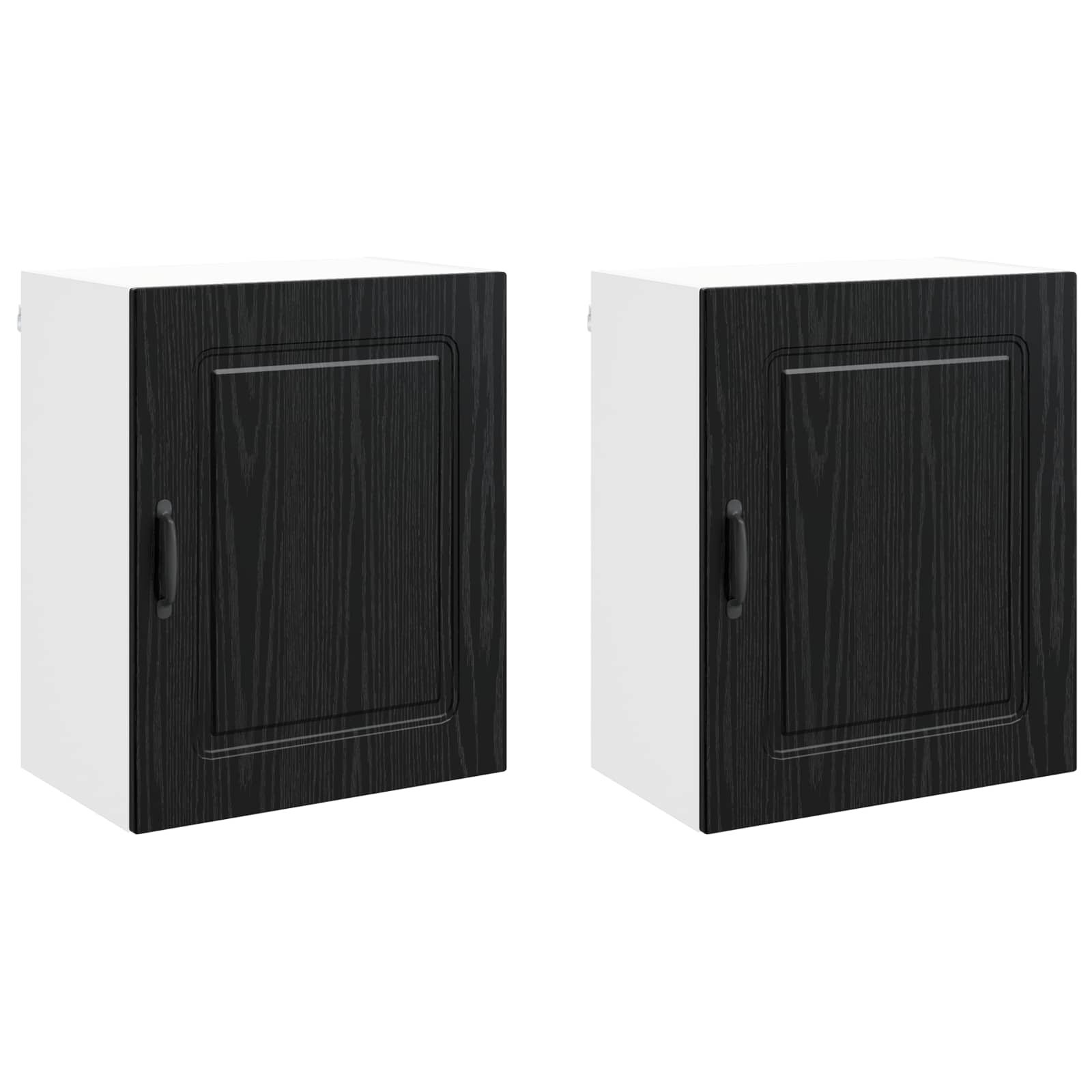 vidaXL Geschirrspülerfront Kalmar 2 pcs Schwarz Eichen-Optik