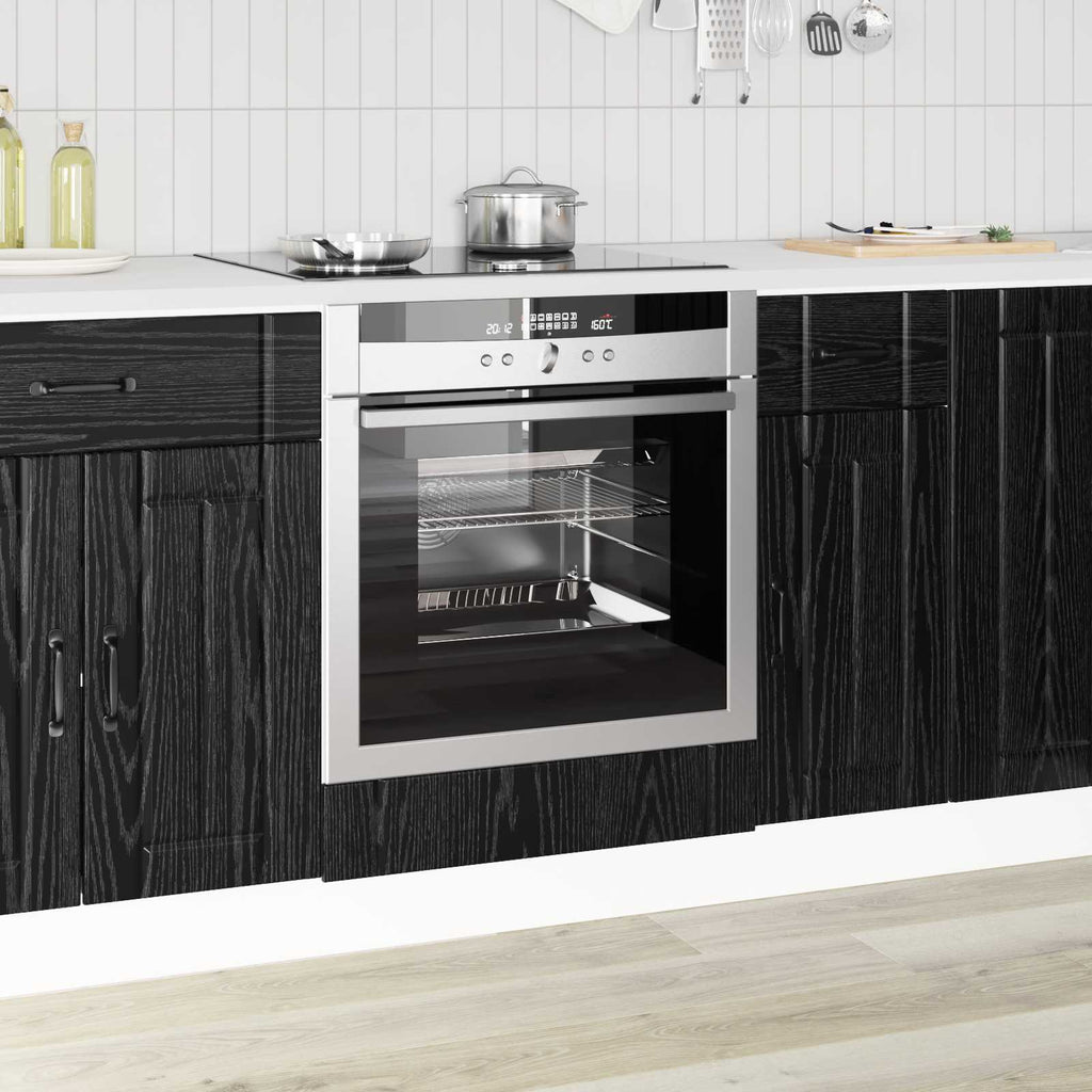 vidaXL Backofenschrank LUCCA Schwarze Eiche 60 x 46 x 81,5 cm