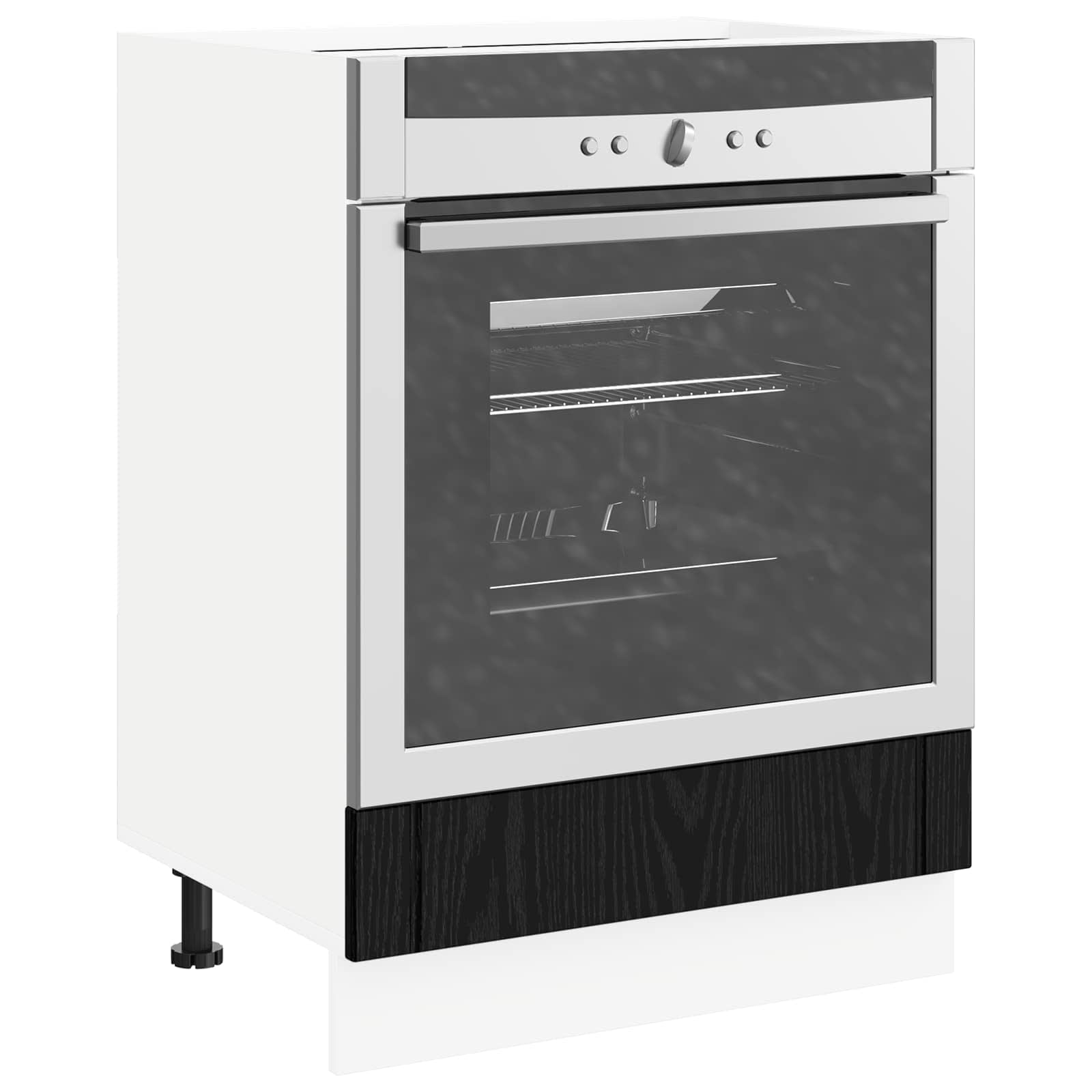 vidaXL Backofenschrank LUCCA Schwarze Eiche 60 x 46 x 81,5 cm