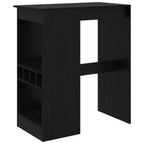vidaXL Bartisch mit Regal Schwarz Eichen-Optik 90 x 47,5 x 103,5 cm