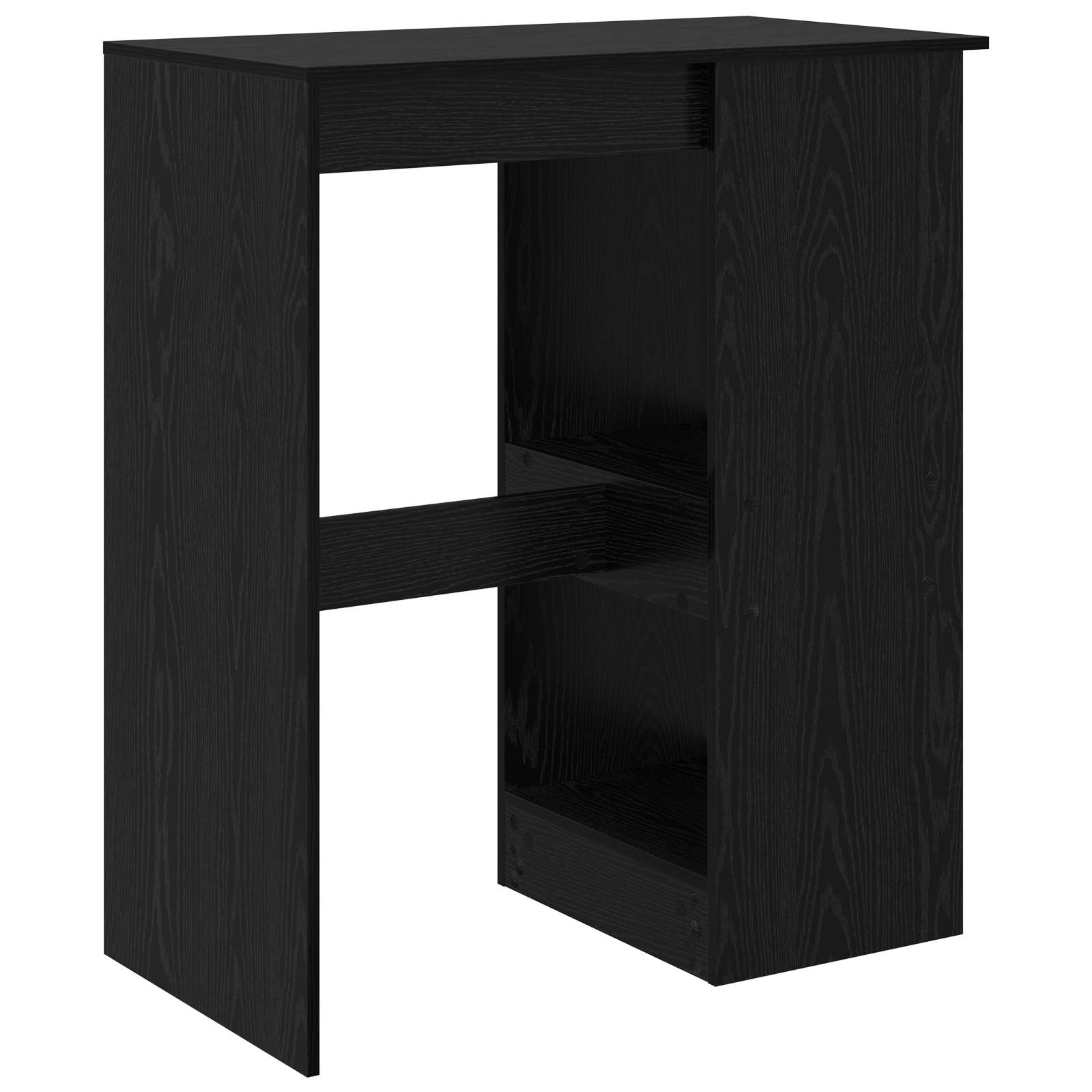 vidaXL Bartisch mit Regal Schwarz Eichen-Optik 90 x 47,5 x 103,5 cm