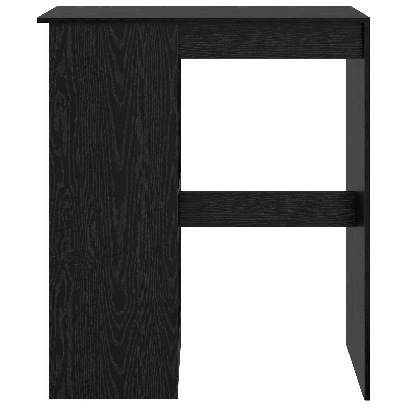 vidaXL Bartisch mit Regal Schwarz Eichen-Optik 90 x 47,5 x 103,5 cm