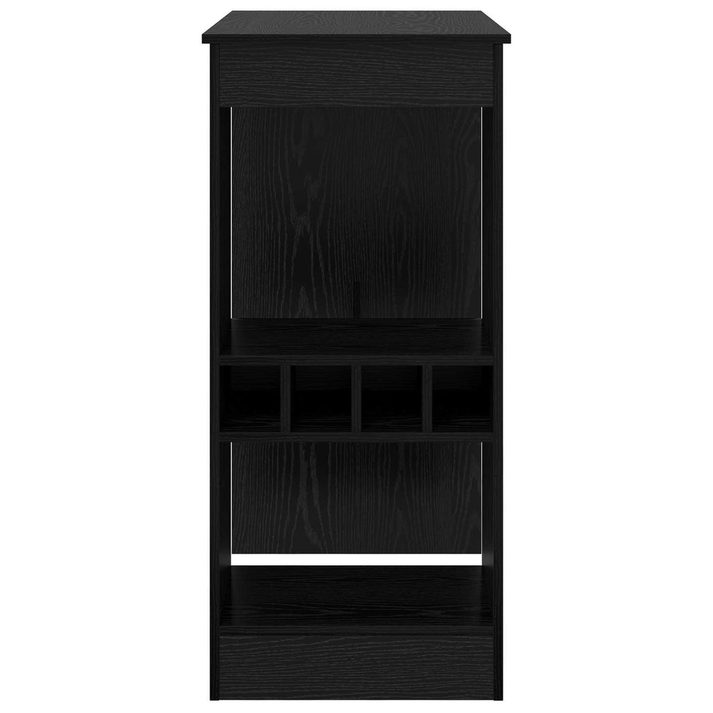 vidaXL Bartisch mit Regal Schwarz Eichen-Optik 90 x 47,5 x 103,5 cm