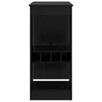 vidaXL Bartisch mit Regal Schwarz Eichen-Optik 90 x 47,5 x 103,5 cm