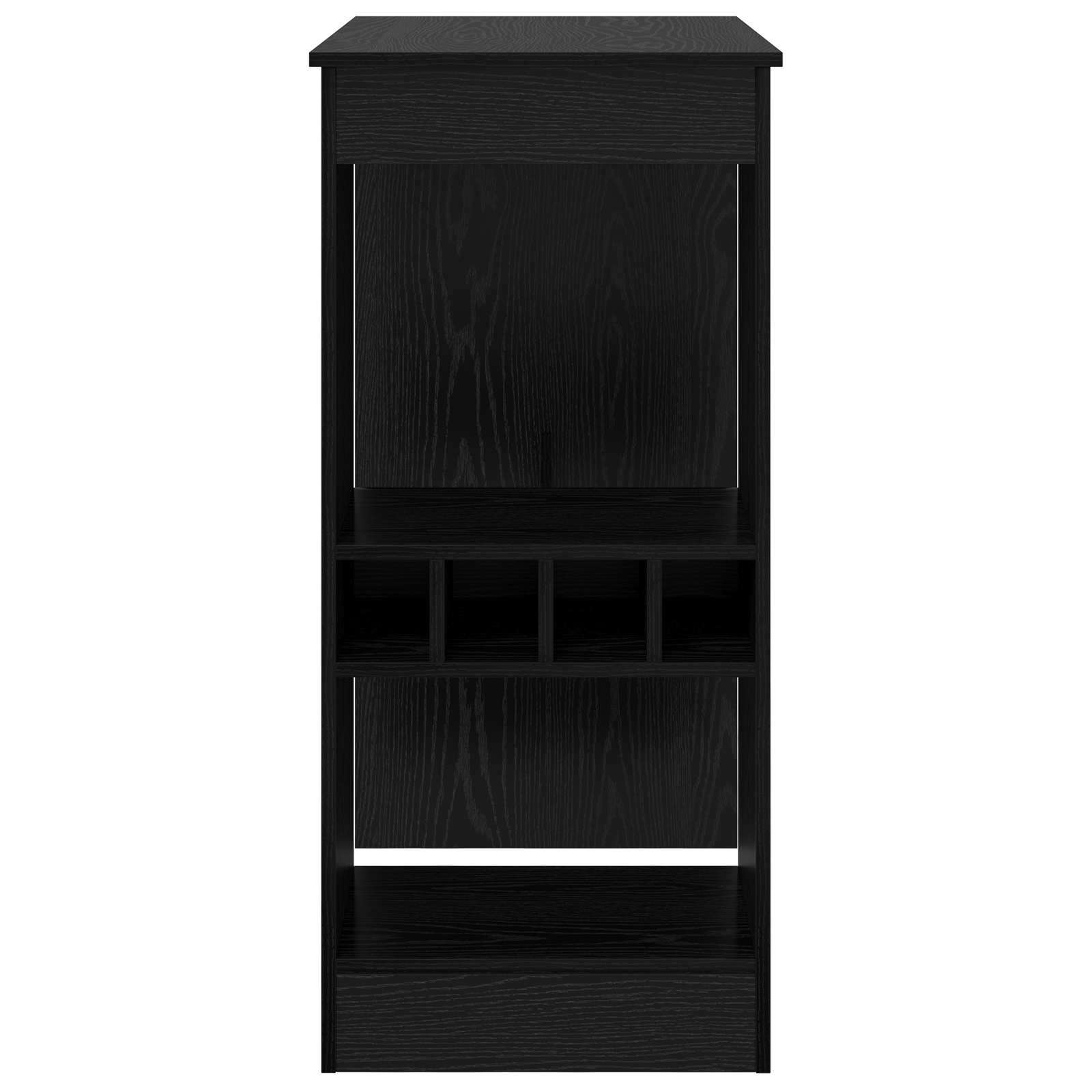 vidaXL Bartisch mit Regal Schwarz Eichen-Optik 90 x 47,5 x 103,5 cm
