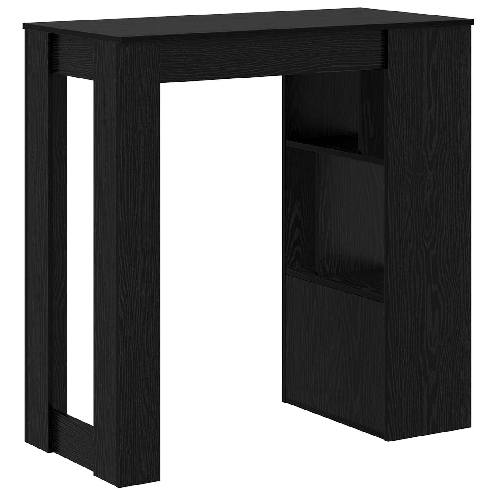 vidaXL Bartisch Schwarz Eichen-Optik 102 x 50 x 103,5 cm Holzwerkstoff