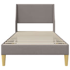 vidaXL Bettrahmen Uni mit Kopfteil Taupe 90 x 190 cm Stoff