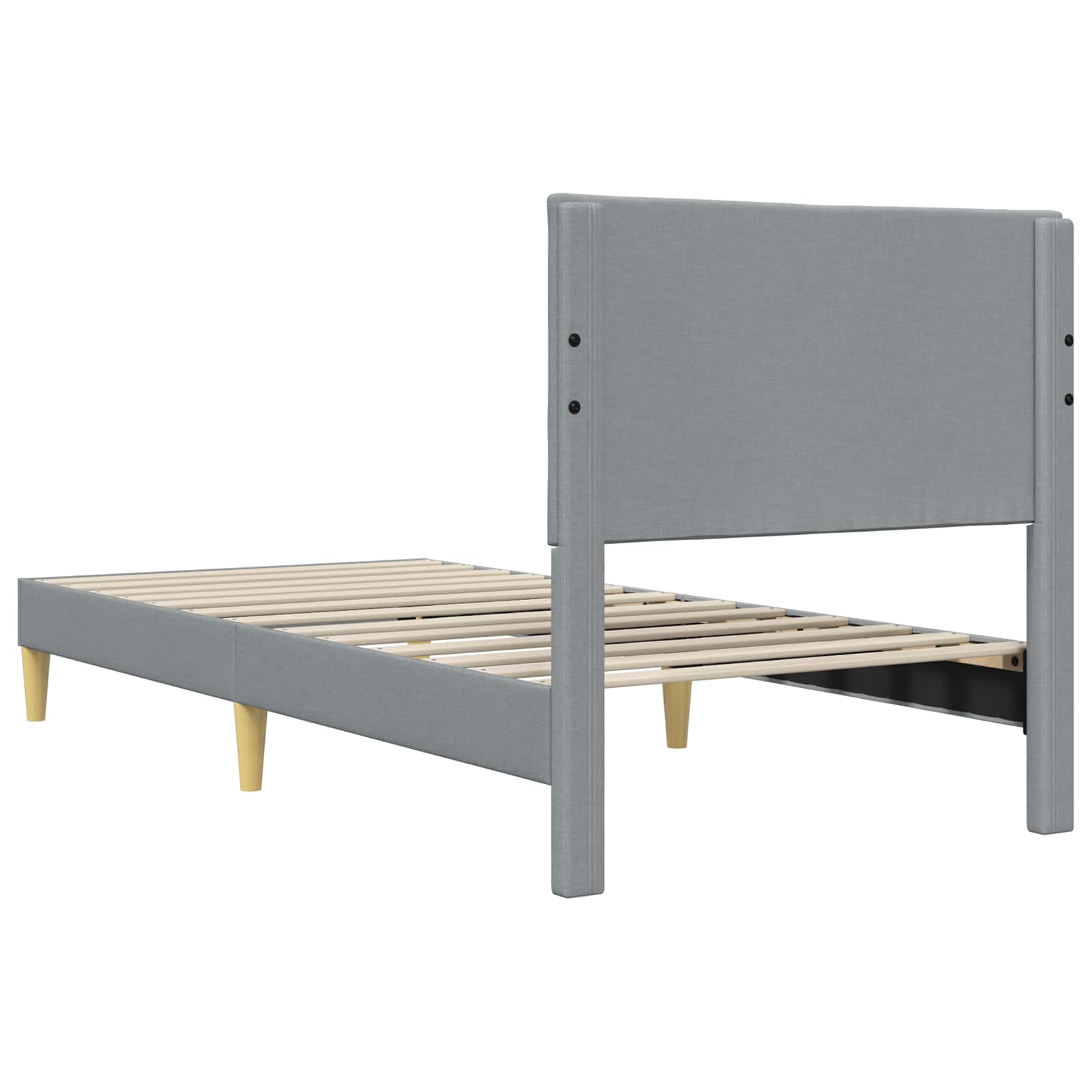 vidaXL Bettrahmen mit Kopfteil Hellgrau 80 x 200 cm Stoff